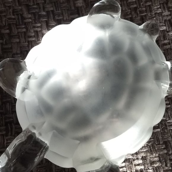 Vintage 70s Swedish crystal turtle tortoise figurine - Picture 2 of 7